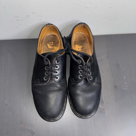 Dr Martens Men’s Leather Oxfords Shoes Black - Picture 2 of 8
